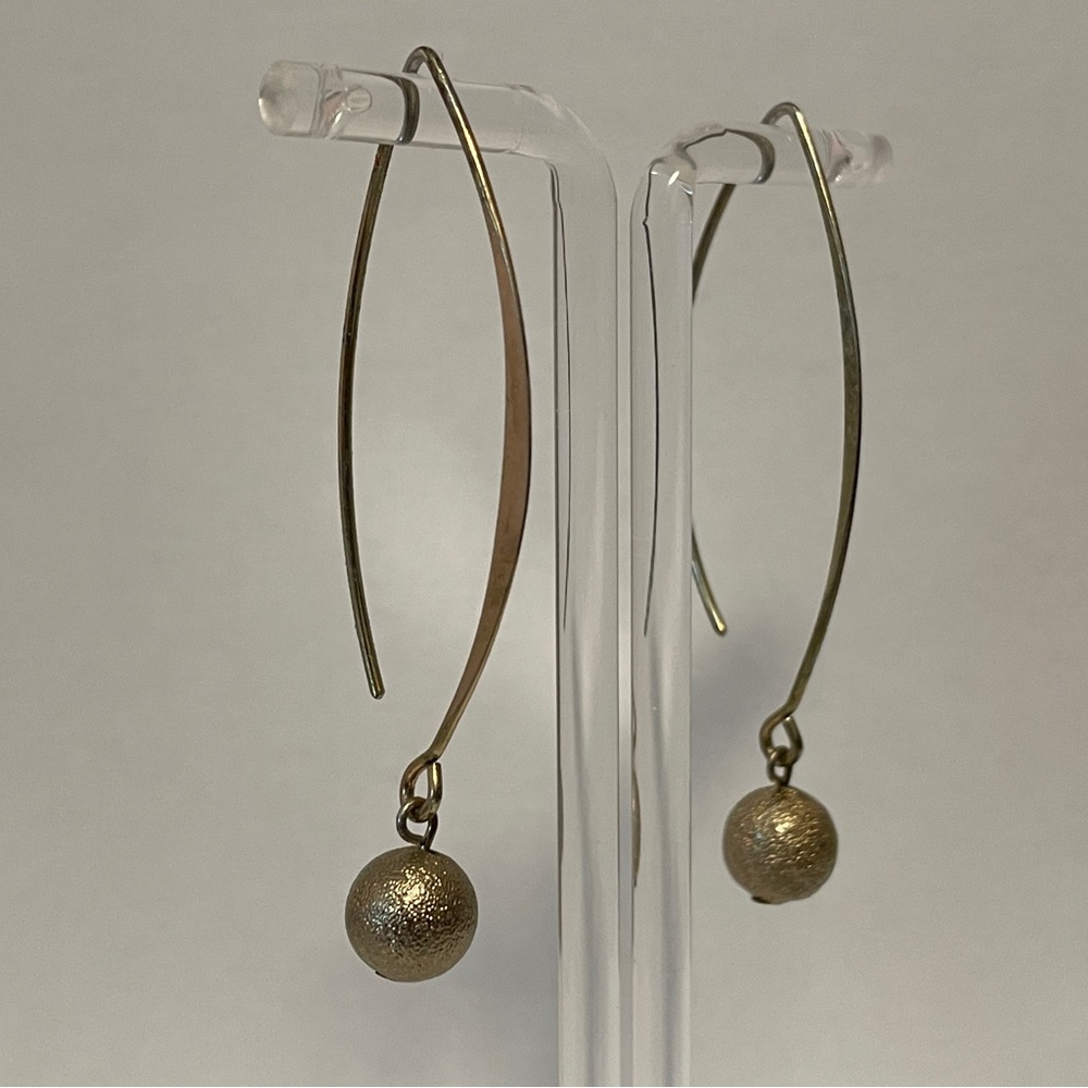 Elegant Silver and Gold Drop Earrings